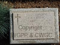 Bralo British Cemetery - Milsom, Bertram John